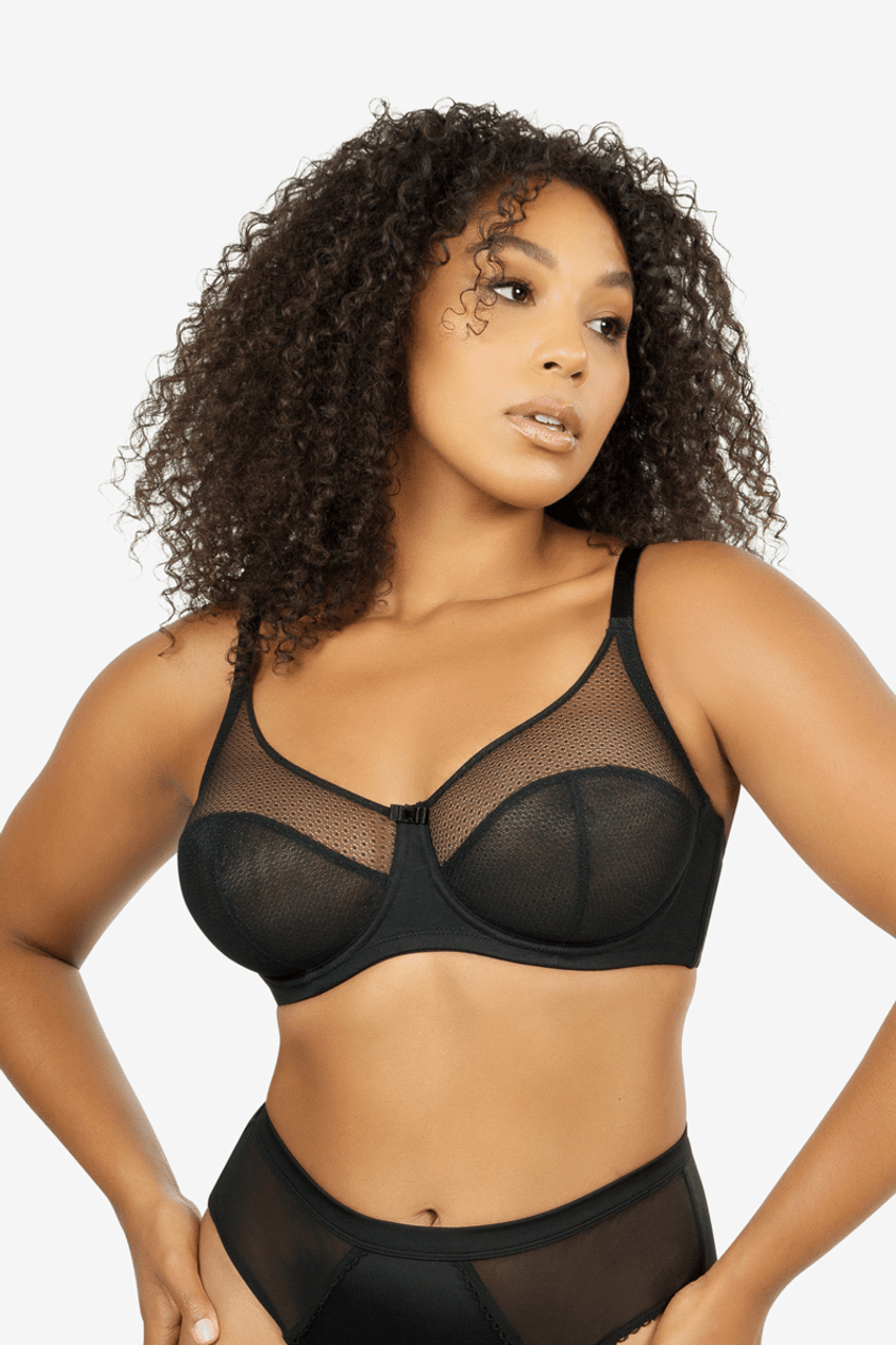 Self Expressions by Maidenform Lace Underwire Bra, 36C, Carbon Grey/Black  Lace 