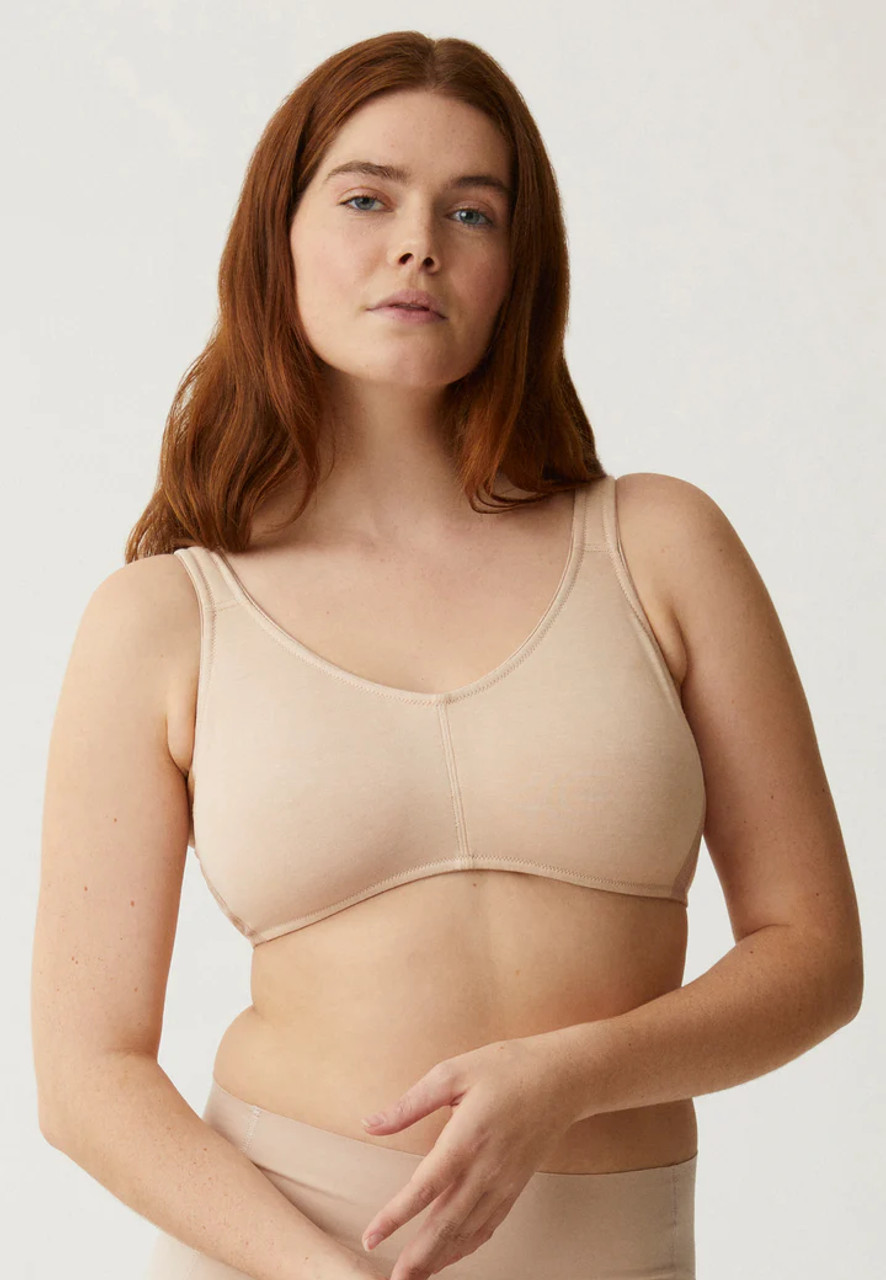 Premium Photo  Gray organic or recycled cotton bra with cotton