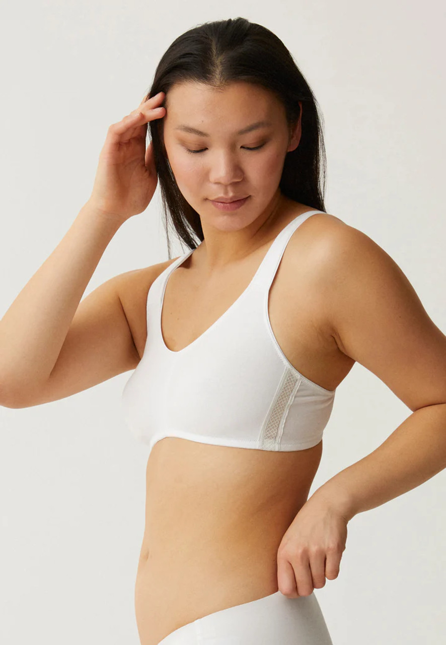 + NET SUSTAIN Harley stretch organic Pima cotton-jersey soft-cup bra