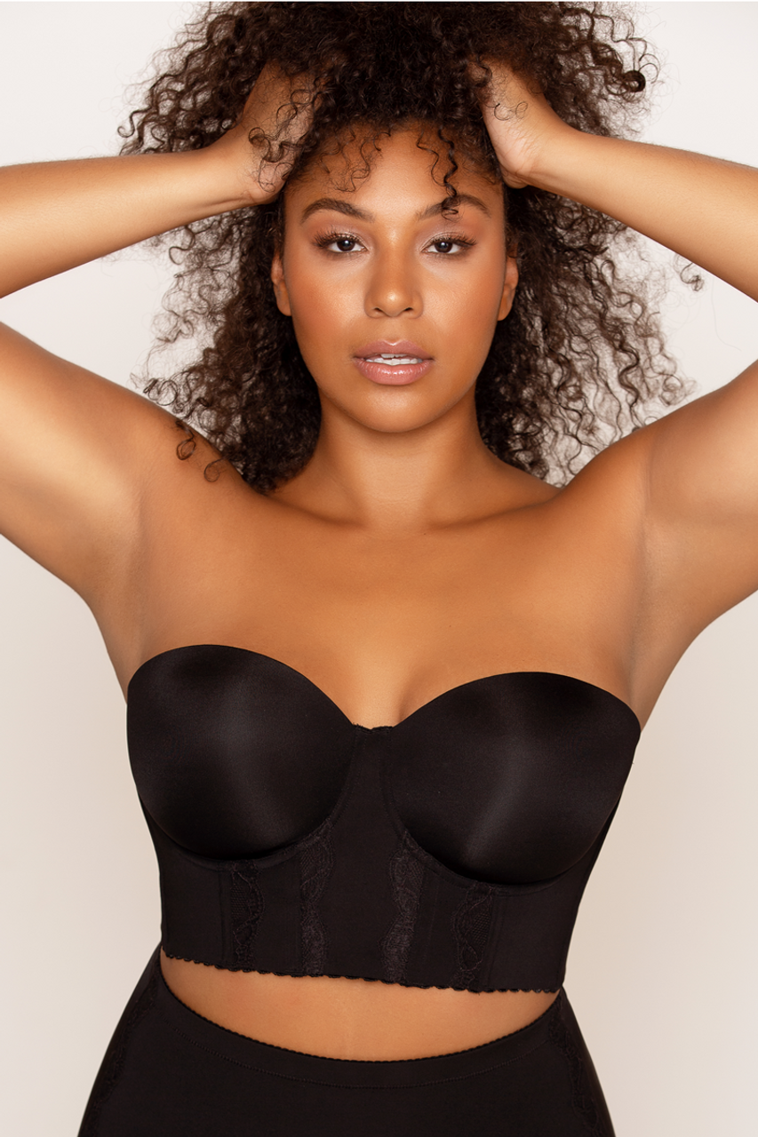 Buy Quttos LACE Strapless Bra Black at