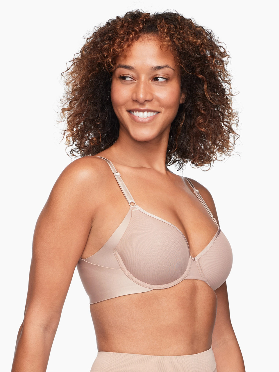  Warners Womens No Side Effects Underarm-Smoothing Comfort  Underwire Lightly Lined T-Shirt Bra 1356