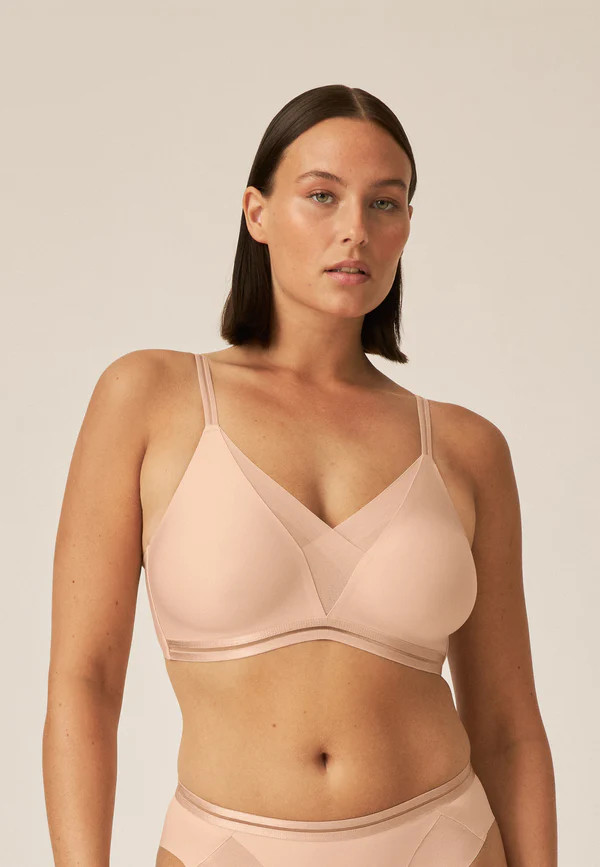 Naturana The Monday Soft Feel Bra with Mesh Details Bra 5658