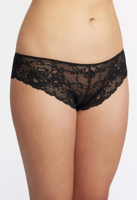 Montelle Low Rise Semi Sheer Lace Brazilian Panty  9001