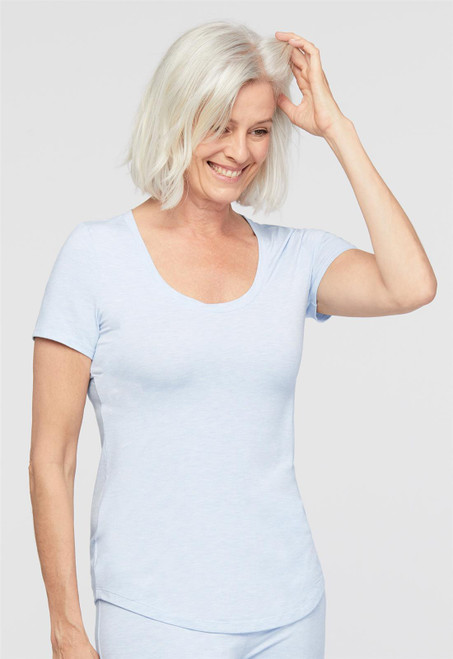 Lusomé  Cotton  Scoop Neck Sarah T-Shirt LS20-252