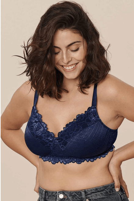 Naturana Lace Wireless Padded Mastectomy Bra With Cotton 5806