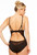Montelle Night Bloom High Apex Embroidered Bodysuit 9066