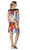 Arianne Multi-Color Sleeveless Round-Neck DressDevika 8508