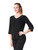 Arianne 3/4 Sleeve Soft Knit V-Neck Top with Dropped Shoulder Viva 7402