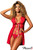 Mapale Flowy Babydoll  With Satin Tie-Front & G-String 7385