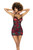 Mapale Floral Print Babydoll And Matching G-String 7439