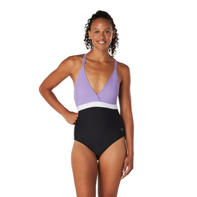 Speedo Banded Colorblock One Piece Swimsuit 800271900334