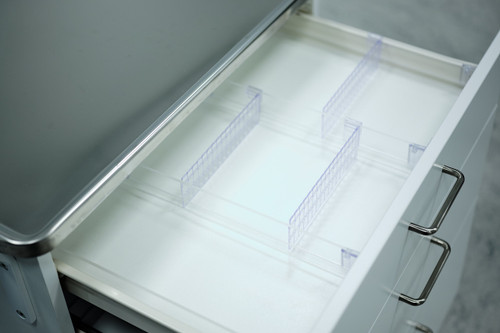 6-compartment divider for Sampling trolley 400, (for drawer 12cm)
