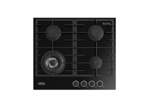60cm Gas-Thru-Glass Cooktop, Black
