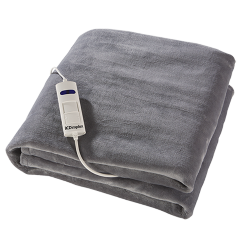 Dream Easy Micro Fleece Heated Throw Light Grey
