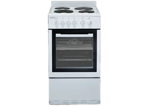 50cm Freestanding Electric Oven With Solid Cooktop, White
