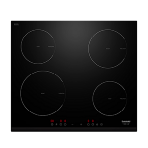 60cm Induction Cooktop with 4 Zones, Black