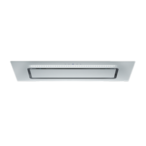 90cm White Glass Undermount Rangehood