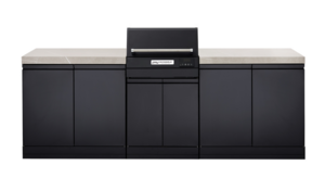 eXtreme grey Electric Outdoor Kitchen, Double side cabinets with flat bench tops