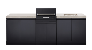 eXtreme grey Electric Outdoor Kitchen, Double side cabinets with 1 x flat bench top 1 x under bench sink