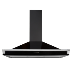 Richmond 90cm Canopy Rangehood with Rail, Black