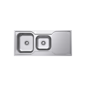 1 & 3/4 Bowl Sink with Right Hand Side Drainer, Stainless Steel