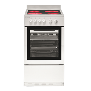 50cm Freestanding Electric Oven With Ceramic Cooktop, White