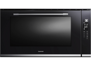 90cm 10 Function Built-In Oven, Black Glass