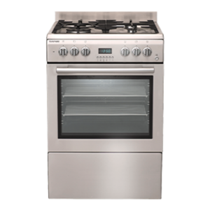 60cm Freestanding Electric Oven With Gas Cooktop, Stainless Steel