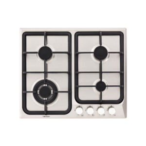 60cm Gas Cooktop, 4 Gas Burners, Stainless Steel