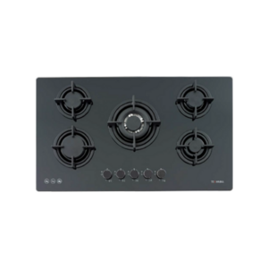 90cm Black Glass Gas Cooktop