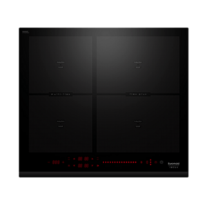 60cm Induction Cooktop With 4 Zones and Multi-Flex, Black