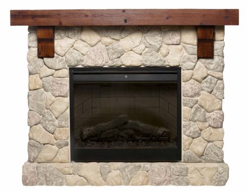 Fieldstone Mantel 2kW Electric Firesplace