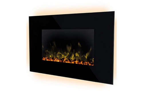 Toluca Deluxe 2kW Optiflame Wall Mounted Electric Fireplace