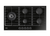 90cm Gas-Thru-Glass Cooktop, Black