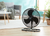 40cm High Velocity Oscillating Floor Fan - Matte Black