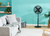 40cm High Velocity Pedestal Fan - Matte Black