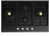 75cm Gas Cooktop With 4 Burners, Black Glass