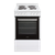 54cm Freestanding Electric Oven With Solid Cooktop, White