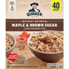 Quaker Instant Oatmeal, Maple Brown Sugar (40 pk.) - [From 57.00 - Choose pk Qty ] - *Ships from Miami