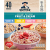 Quaker Instant Oatmeal Fruit & Cream, Variety Pack (40 pk.) - [From 57.00 - Choose pk Qty ] - *Ships from Miami