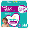 Pampers Cruisers Stay-Put Fit Diapers Size 5 - 144 ct. (27+ lbs.) - *Pre-Order