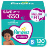 Pampers Cruisers Stay-Put Fit Diapers Size 6 - 120 ct. (35+ lbs.) - *Pre-Order
