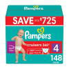 Pampers Cruisers 360 Diapers Gap-Free Fit Size 4 - 148 ct. (22-37 lbs.) - *Pre-Order