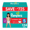 Pampers Cruisers 360 Diapers Gap-Free Fit Size 5 - 124 ct. (27+ lbs.) - *Pre-Order