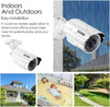 ZOSI  2MP (2K) HD-TVI \CVI\AHD 3.6mm Bullet Security Camera, Indoor Outdoor, 65ft Night Vision, Weatherproof, White - 4 Pack Kit - *Pre-Order