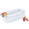 Postta 25Feet (7.6m ) All-in-One CCTV Video (BNC) + Power Cables , White - 4 Pack Kit - [From 70.00 - Choose pk Qty ] - *Ships from Miami