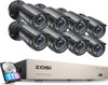 ZOSI 5MP (3K) Lite, 8 CH System, 5MP Lite, 8 Ch Hybrid 4-in1 Surveillance DVR, 8x 2MP  80ft IR Bullet Camera, 8x 60ft Cable , 1TB  HDD - *Pre-Order