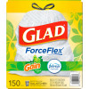 Glad ForceFlex Tall Kitchen Trash Bags, Gain Original Scent with Febreze Freshness (13 gal., 150 ct.) - [From 91.00 - Choose pk Qty ] - *Ships from Miami