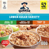 Quaker Lower Sugar Instant Oatmeal, Variety Pack (52 pk.) - *Pre-Order