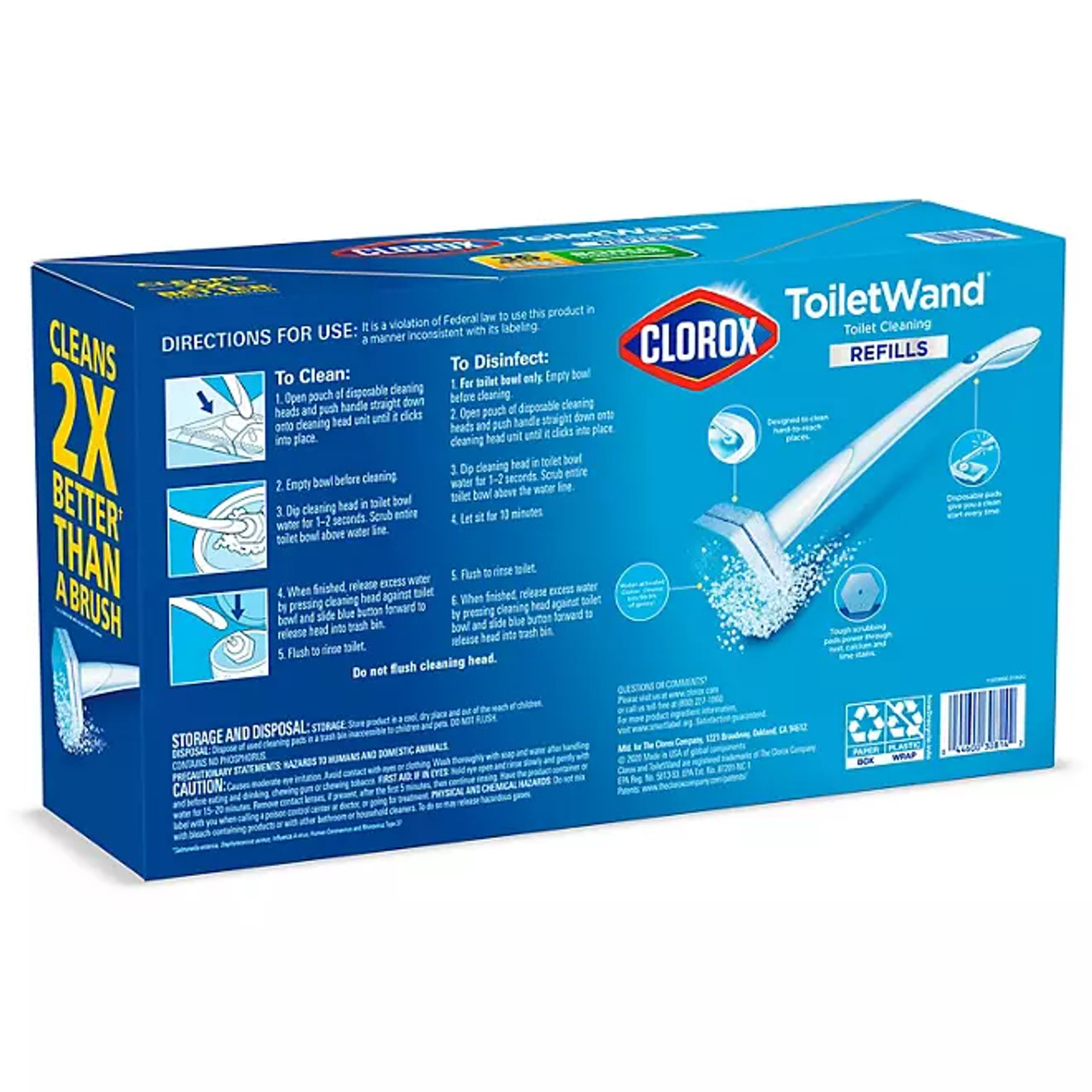 Clorox ToiletWand Disposable Toilet Cleaning System (1 ToiletWand Handle + 36 Disinfecting Refills) - *In Store